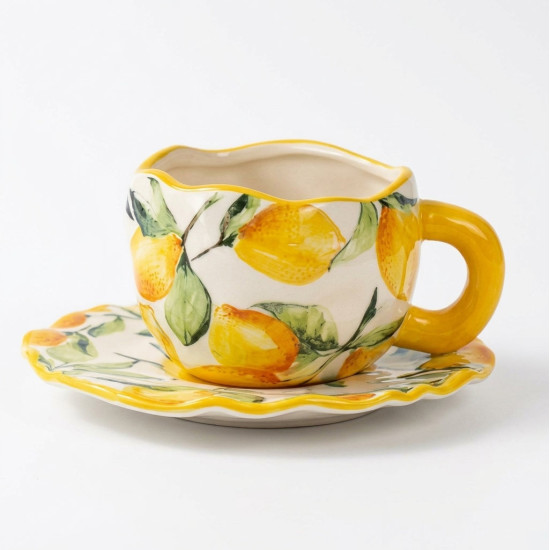 Porcelain Mug & Saucer